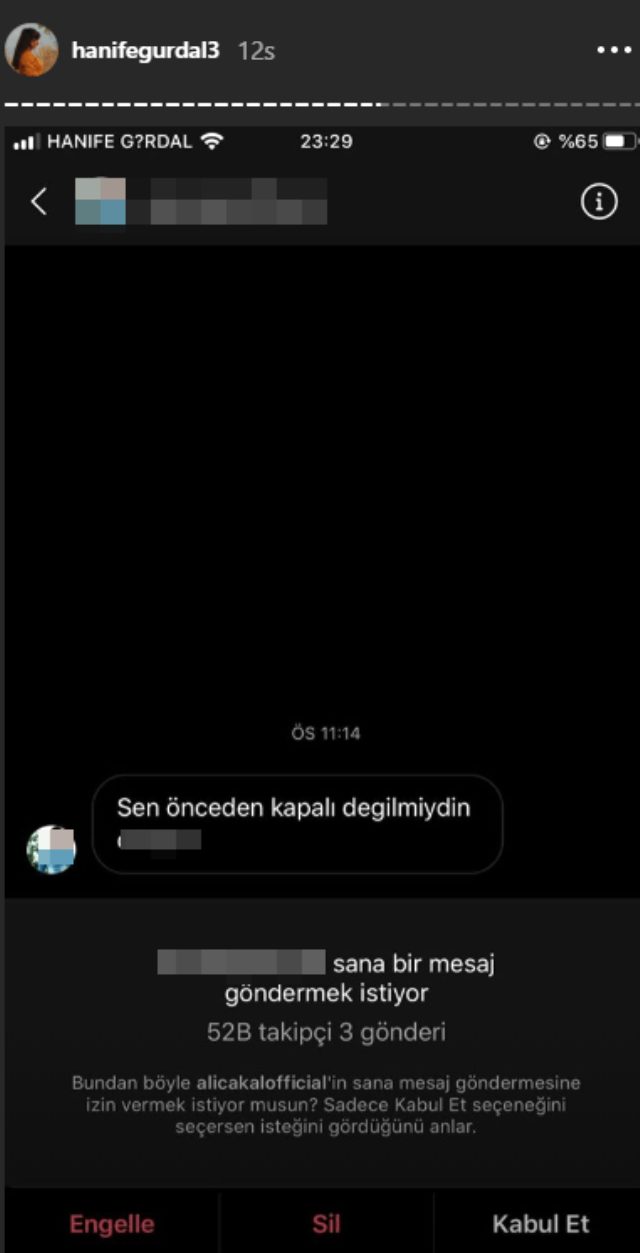 Hanife Gürdal takipçisinin yorumunu tükürerek eleştirdi