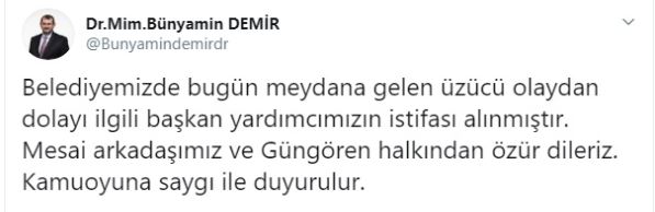 Güngören Belediye Başkan Yardımcısından akıl almaz ceza! İstifa ettirildi...