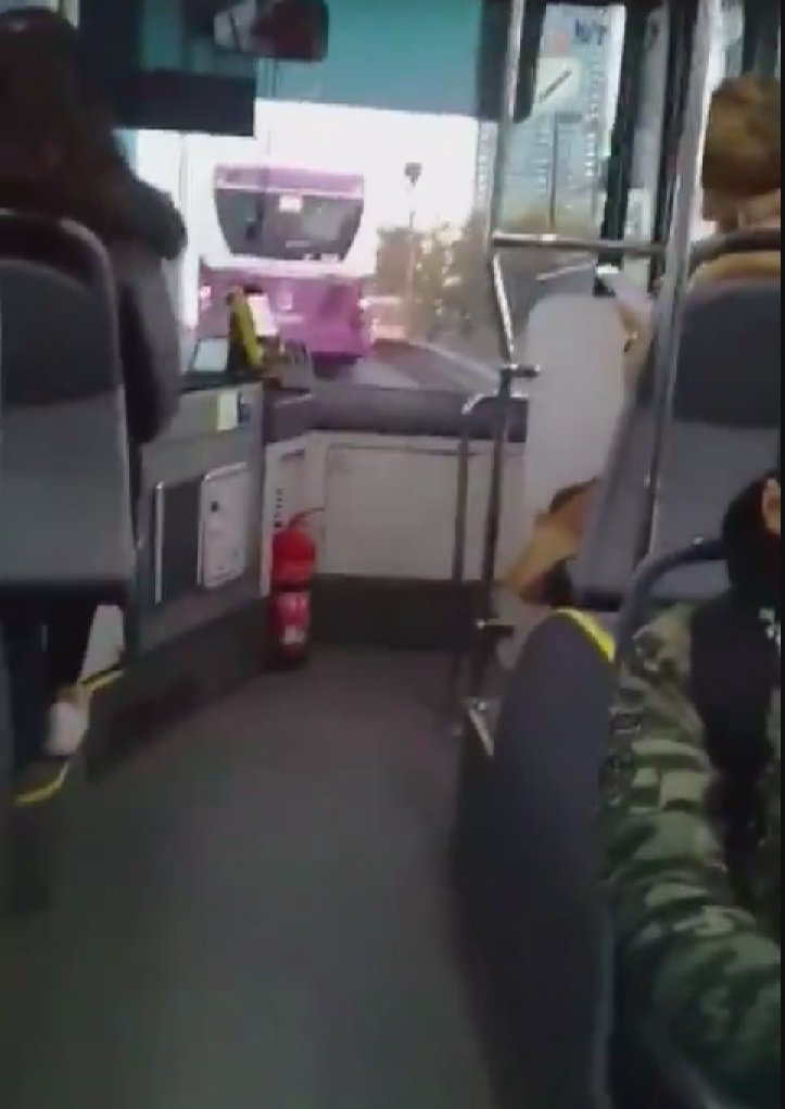 Kalpler erisin... Otobüs şoförü üşümesin diye köpeği yanına aldı, koltukta uyuyakaldı