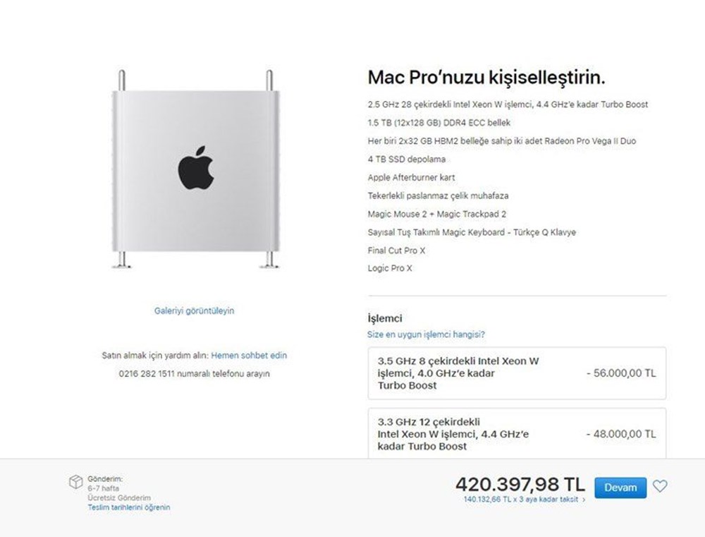Apple Mac Pro fiyat belli oldu! İşte Apple Mac Pro özellikleri