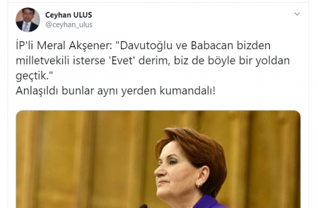 Akşener'in Davutoğlu ve Babacan açıklaması olay oldu! Sosyal medyada tartışıldı