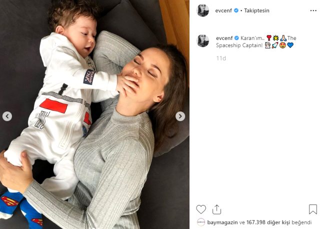 Fahriye Evcen ve Burak Özçivit'in oğlu Karan bebeğin fotoğrafı ortaya çıktı