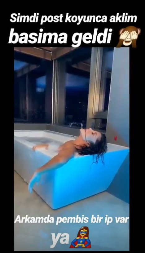 Küvette poz veren Deniz Akkaya: Mayom var sonra laf çıkmasın