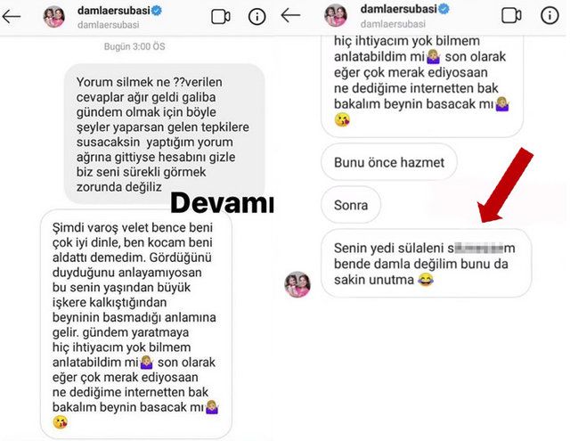 Damla Ersubaşı'ndan takipçisine ağıza alınmayacak küfür