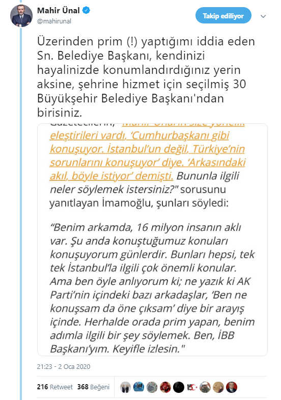 AK Parti Genel Başkan Yardımcısı Mahir Ünal'dan sert açıklama: Gerçekten komedi
