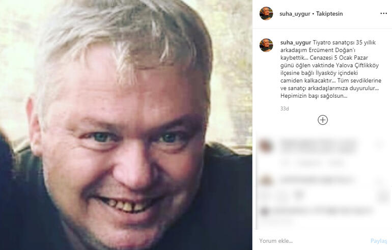 Ünlü oyuncu Ercüment Doğan hayatını kaybetti. Peki Ercüment Doğan kimdir?