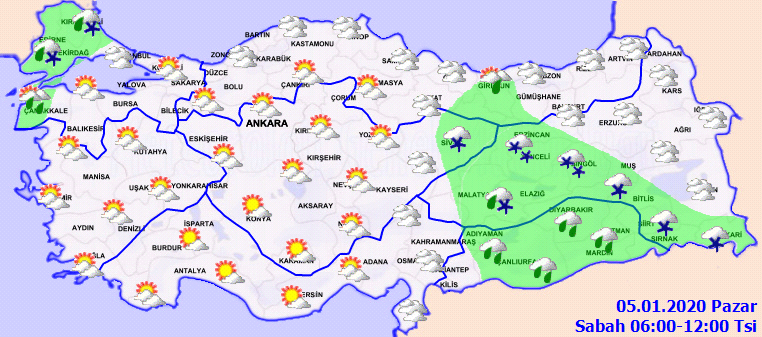 Bugün hava nasıl olacak 5 Ocak Pazar? Hava durumu nasıl? Meteoroloji son dakika