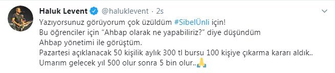 Sibel Ünli’nin ardından Haluk Levent harekete geçti!
