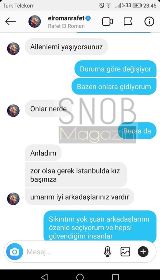 Rafet El Roman'ın mesajları ifşa oldu