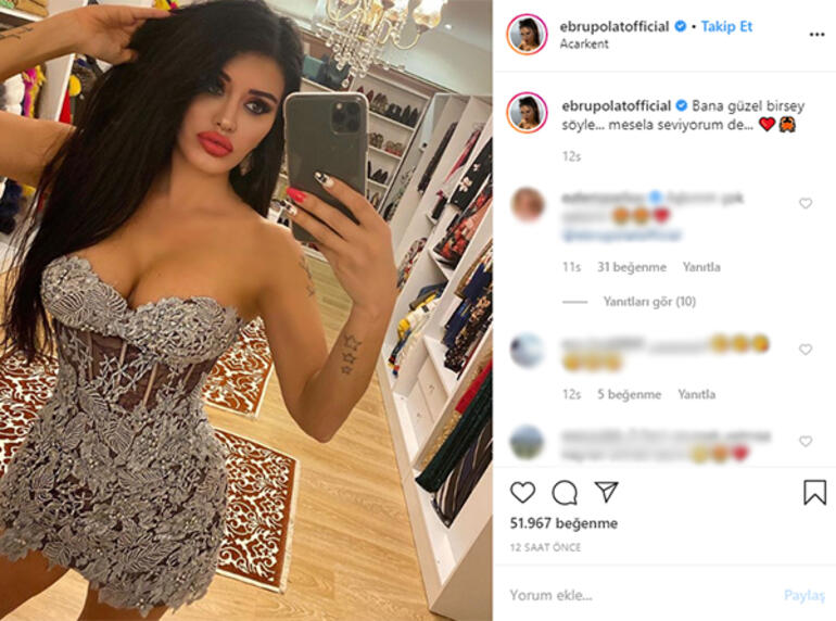Ebru Polat'ın göğüs dekolteli elbisesi olay oldu