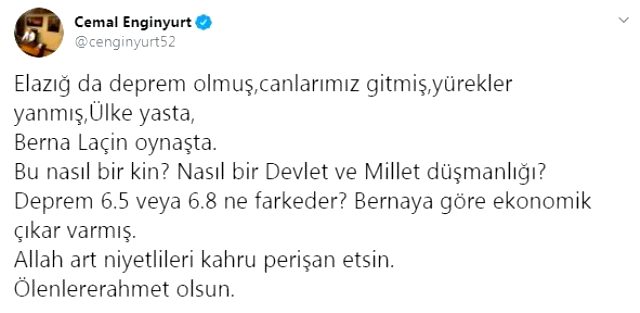Deprem paylaşımı yapan Berna Laçin'e savcılık şoku!