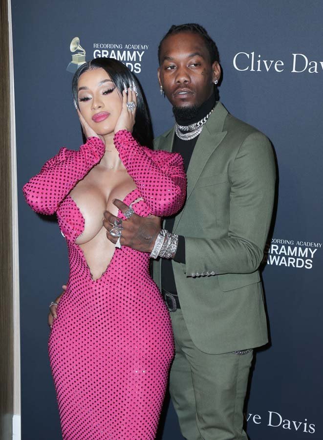 Cardi B ve eşi Offset Grammy partisini birbirine katı