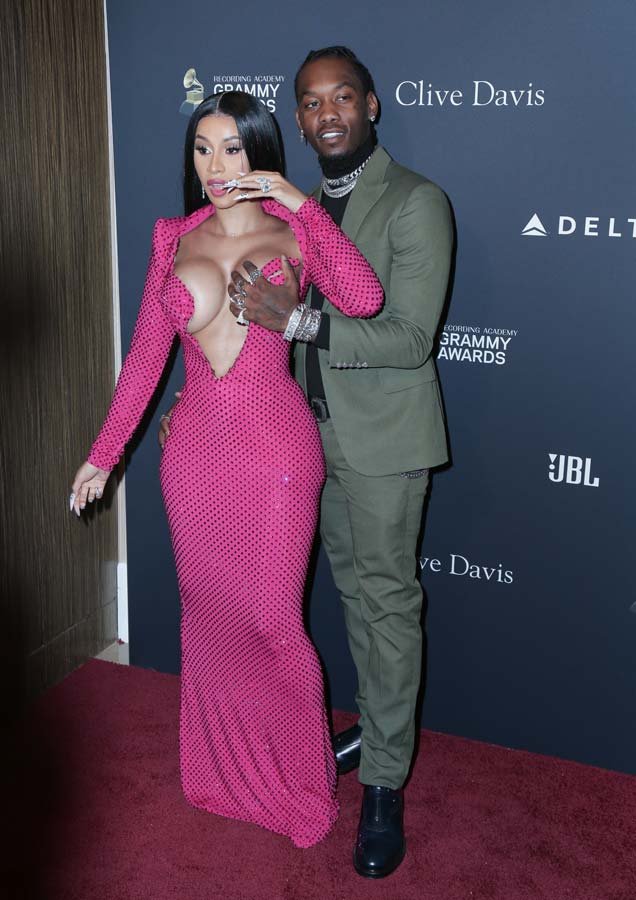 Cardi B ve eşi Offset Grammy partisini birbirine katı