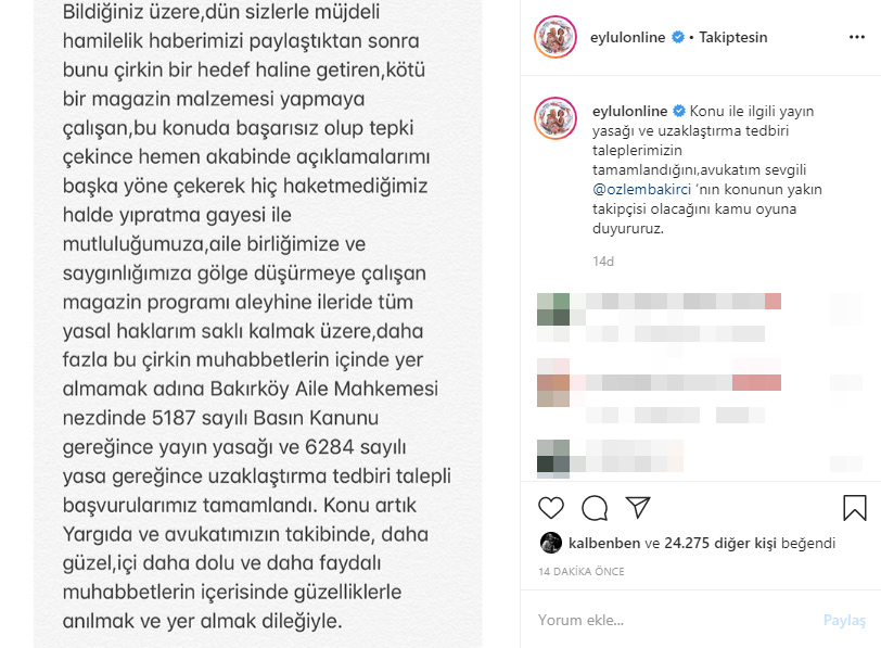 Eylül Öztürk,mahkeme kararı ile 2.Sayfa sunucularını susturdu!