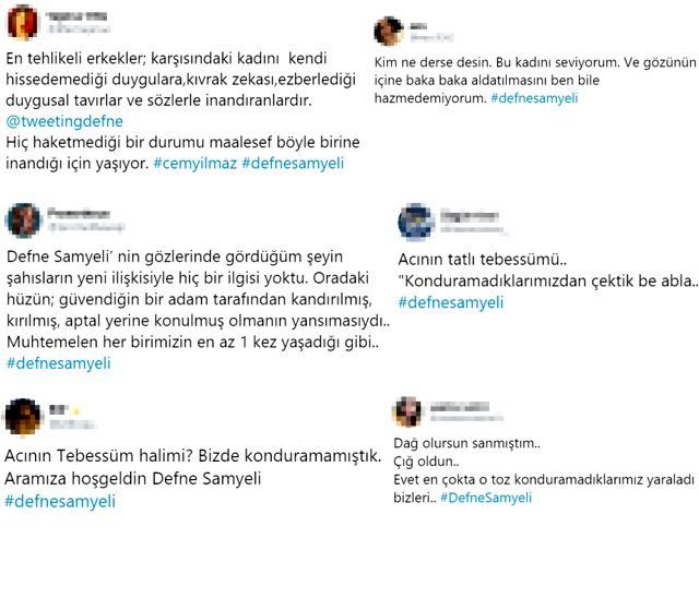 Sosyal medya kullanıcılarından Defne Samyeli'ne büyük destek
