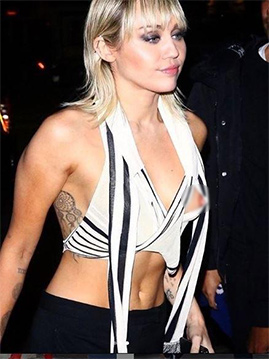 Miley Cyrus'un kıyafet şansızlığı! Hesabından kendini ele verdi