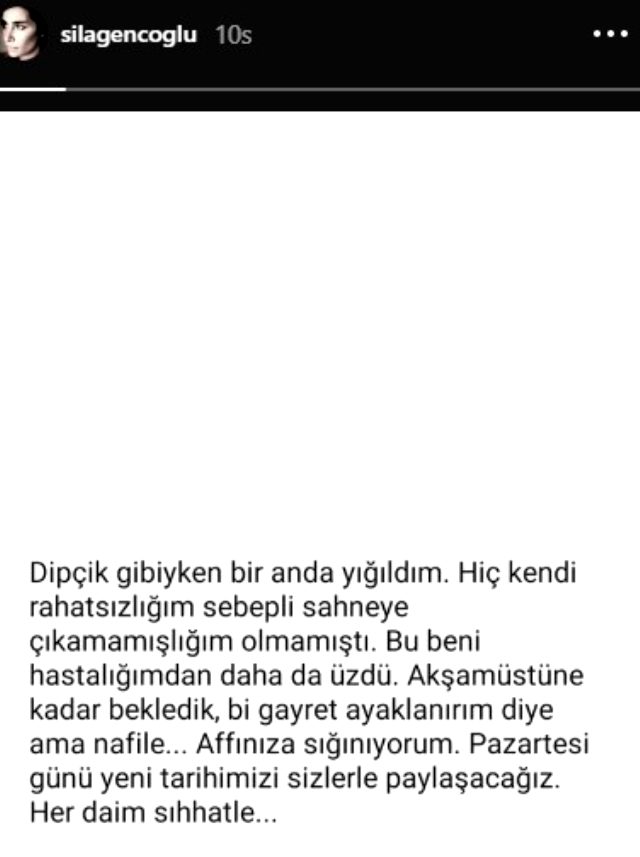 Sıla Gençoğlu konserini iptal etti