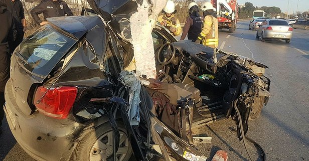 D-100 Karayolu'nda feci kaza!