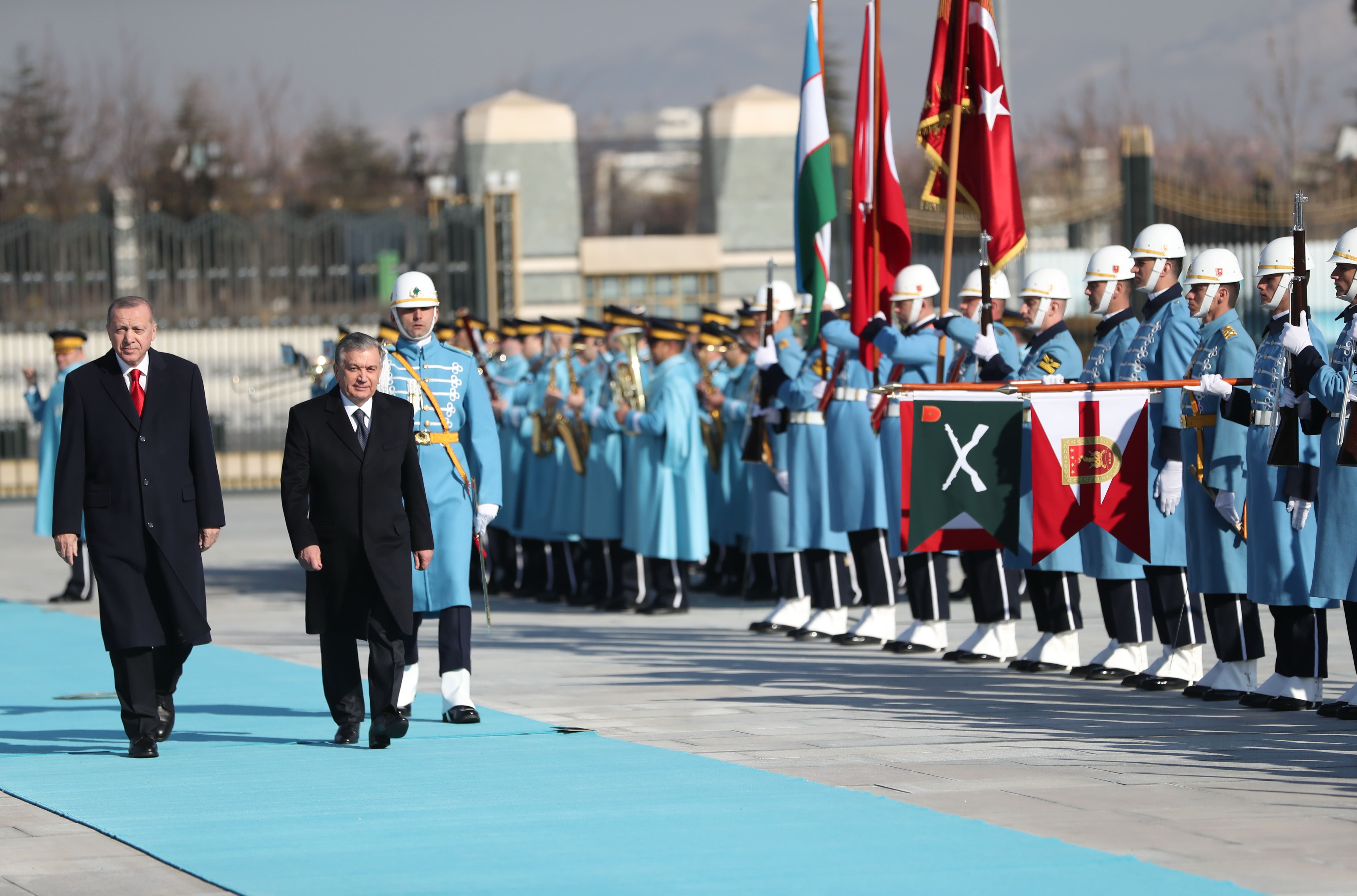 Özbekistan Cumhurbaşkanı Mirziyoyev Türkiye'de