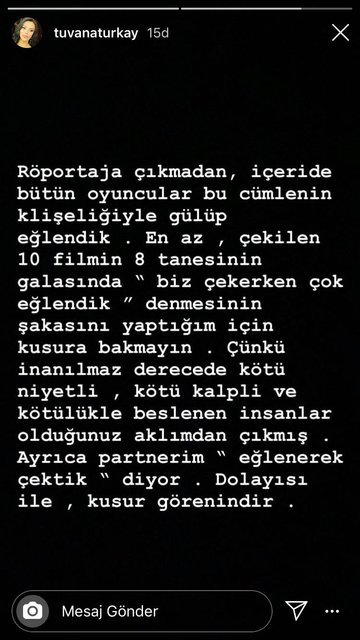 Tuvana Türkay’ın galada söyledikleri sosyal medyada paylaşım rekorları kırdı