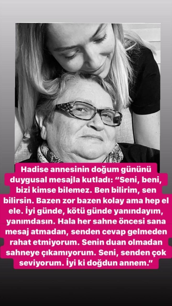 Hadise'den duygusal anne paylaşımı