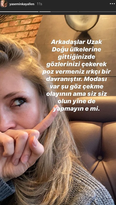 Yasemin Kay Allen'den ırkçı paylaşıma dur mesajı