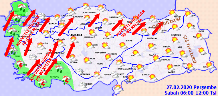 Meteoroloji saat vererek uyardı! O bölgelere yağmur ve fırtınaya geliyor