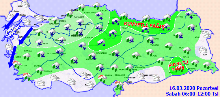 Meteoroloji son dakika uyarıları art arda geldi! Kuvvetli yağış, rüzgar, zirai don