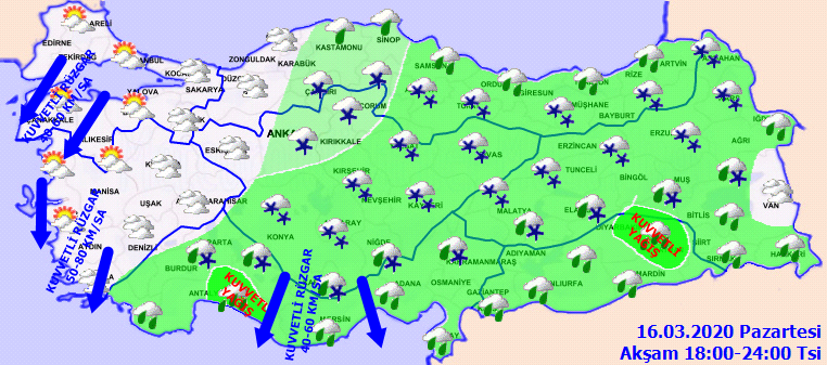 Meteoroloji son dakika uyarıları art arda geldi! Kuvvetli yağış, rüzgar, zirai don