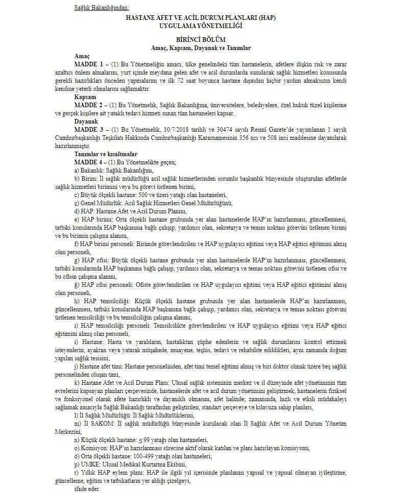 Hastaneler için önemli koronavirüs kararı