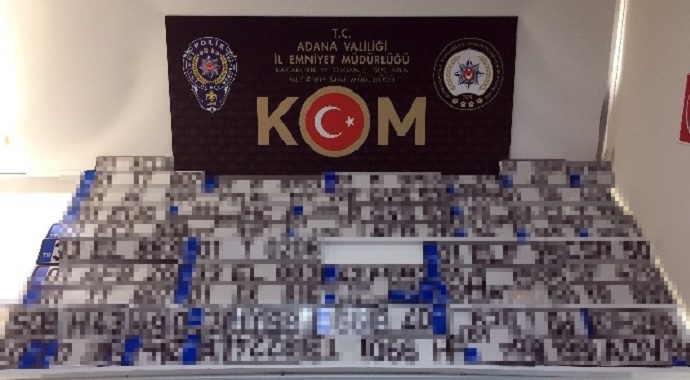 Adana'da kasapta 3 bin 18 litre sahte dezenfektan ele geçirildi