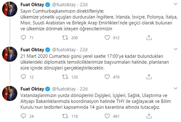 Cumhurbaşkanı Yardımcısı Oktay'dan yurt dışındaki Türk öğrencilere ilişkin açıklama