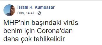 Köşe yazarı İsrafil Kumbasar'a Koronavirüs dayağı!