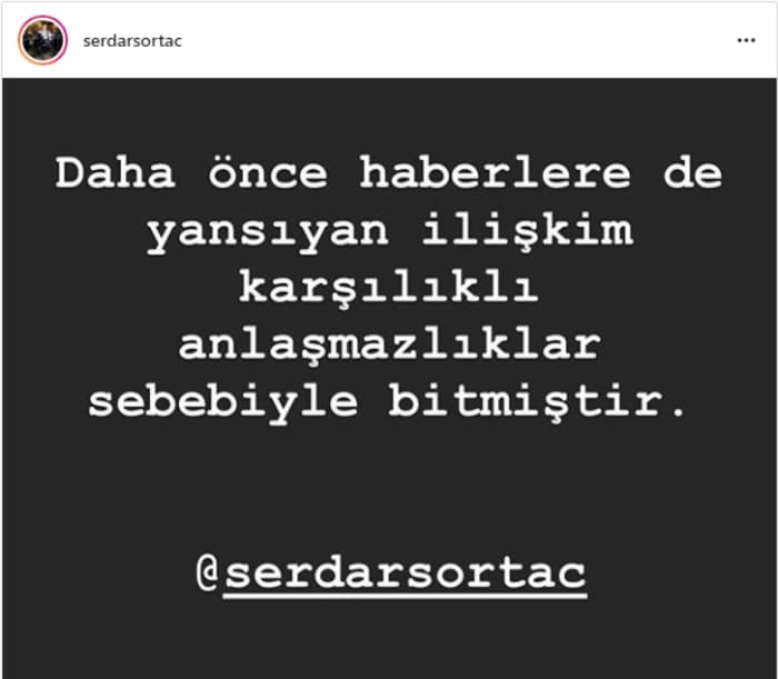 Serdar Ortaç ve Seçil Gür cephesinde ayrılık