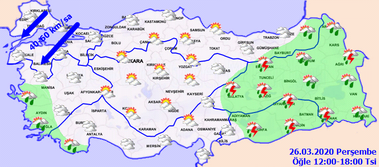 Bugün hava nasıl olacak? İşte 26 Mart perşembe hava durumu