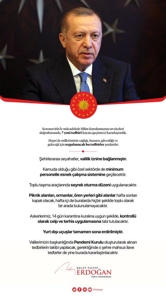 Cumhurbaşkanı Erdoğan yeni tedbir paketini açıkladı