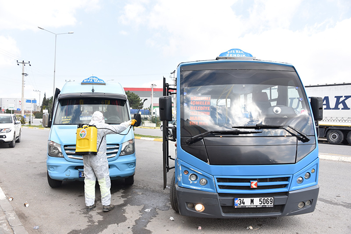 Tuzla'da dezenfektan çalışmaları tam gaz devam ediyor