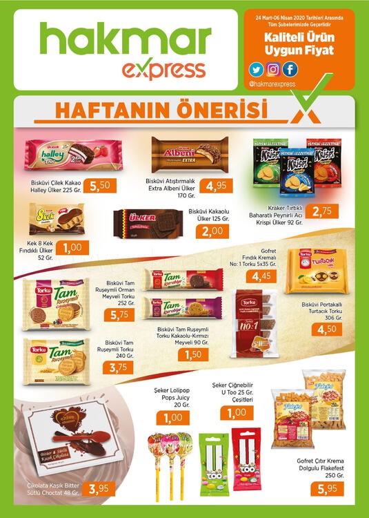 Hakmar Aktüel 24 Mart- 9 Nisan 2020 | Hakmar 24 Mart- 9 Nisan Aktüel