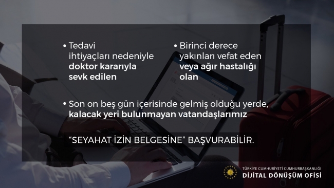 İçişleri bakanlığı seyahat izin belgesi e başvuru