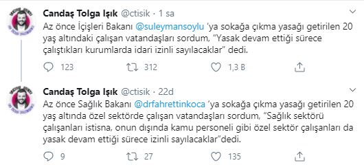 İçişleri Bakanı Süleyman Soylu açıkladı! 20 yaş ve altındaki çalışanların durumu ne olacak?