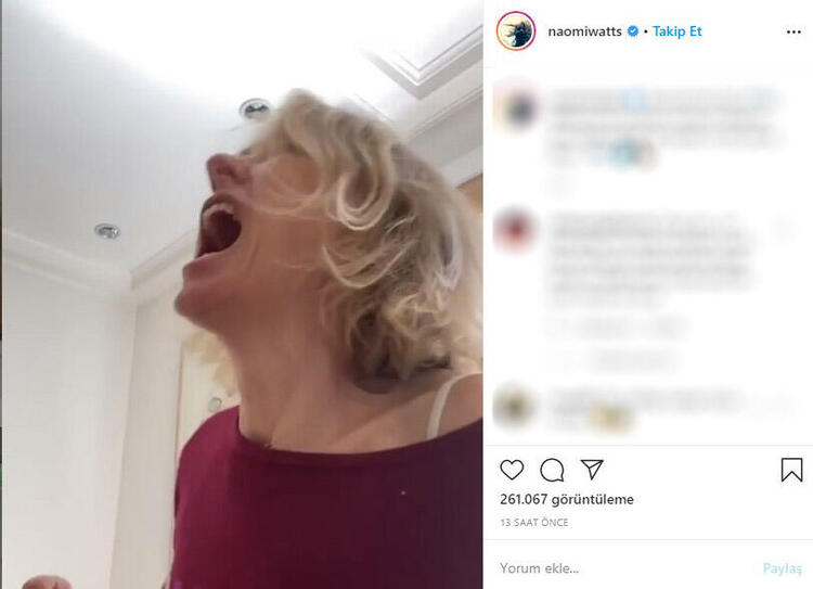 Naomi Watts çektiği videoyla takipçilerinin eleştirisine maruz kaldı