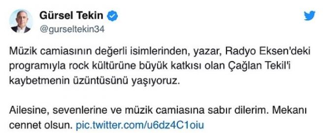 Türkiye'de metal müziğe katkısı ile bilinen radyocu Çağlan Tekil hayatını kaybetti