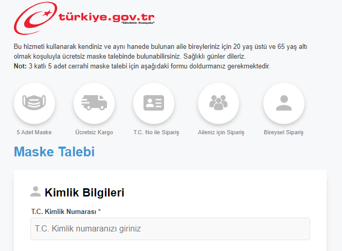 Maske sipariş etmek E-Devlet'ten nasıl yapılır? 