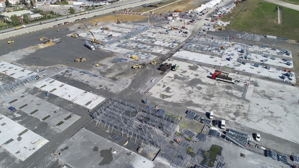 Atatürk Havalimanı'na yapılan salgın hastanesinin bina yapımına başlandı