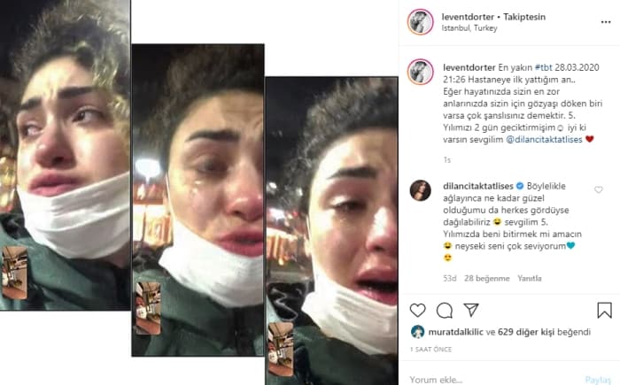 Koronavirüse yakalanan Dilan Çıtak ve sevgilisi 5.yılı kutladı