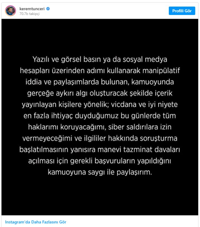 İfşalanma haberleri ile gündeme gelen Kerem Tunçeri'den ilk açıklama