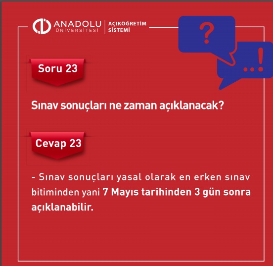 AÖF Bahar Dönemi soru ve cevapları yayımlandı mı?