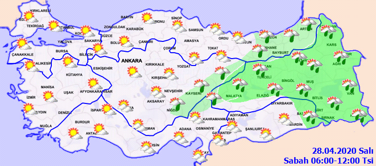 Bugün hava nasıl olacak? İşte 28 Nisan salı hava durumu