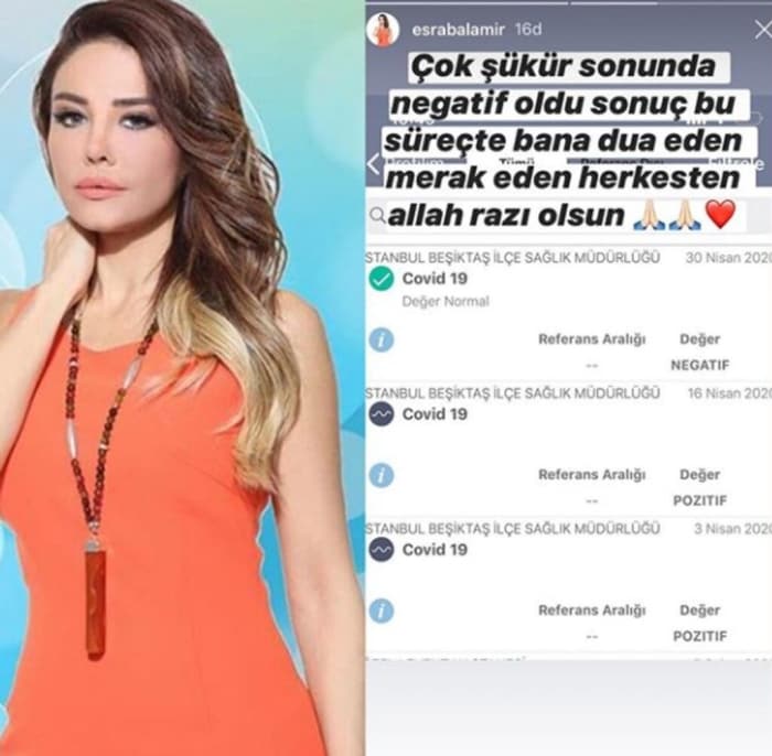 Koronavirüse yakalanan Esra Balamir'den yeni haber