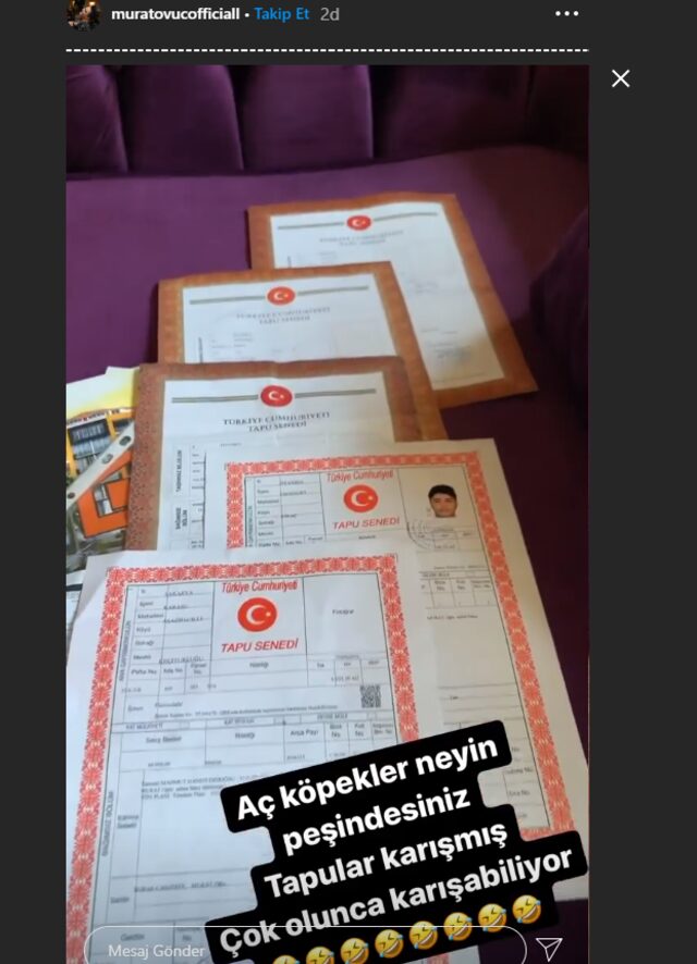 Murat Övüç'ün tapu paylaşımı sosyal medyada olay oldu